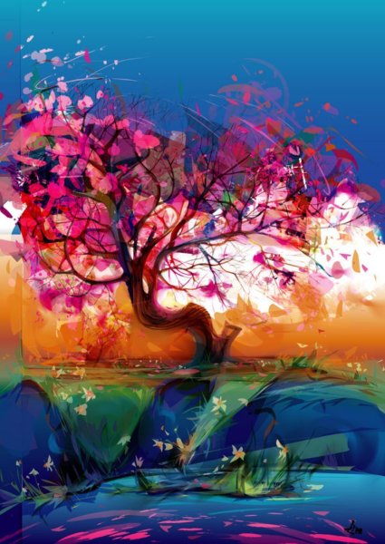 Картины абстракция природа