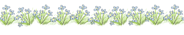 Линия из акварельных цветов