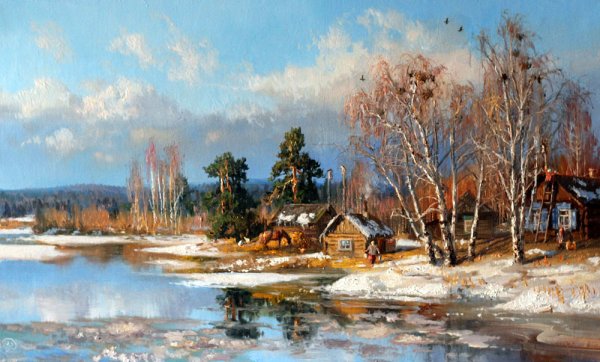Художник Владимир Жданов весенний ветер