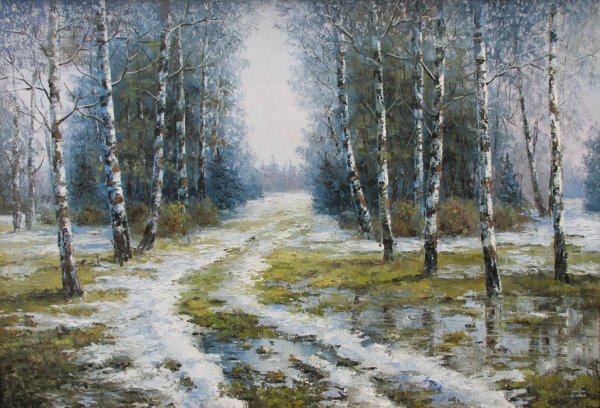 Евгений Синев художник картины Весна