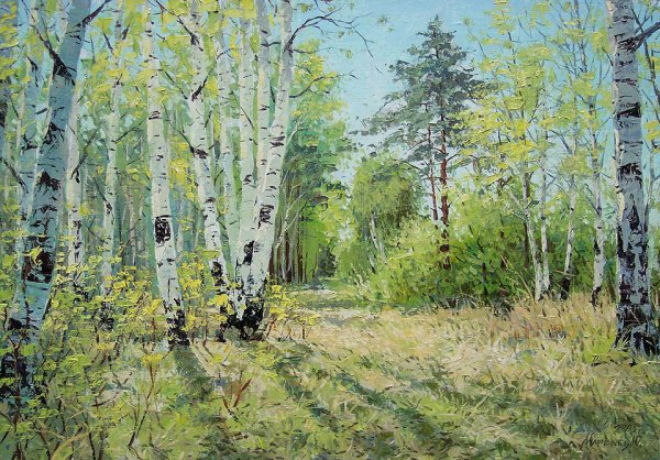 Весна живопись художника Мартюшев Юрий