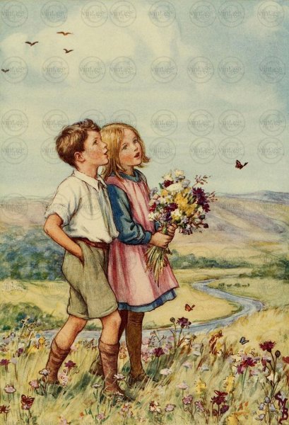 Открытка Винтажные советские лето