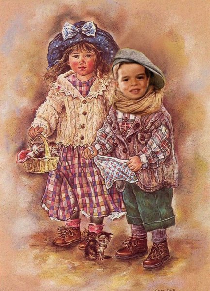 Дети весной живопись