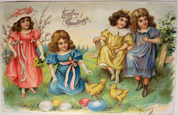 Дети весной живопись