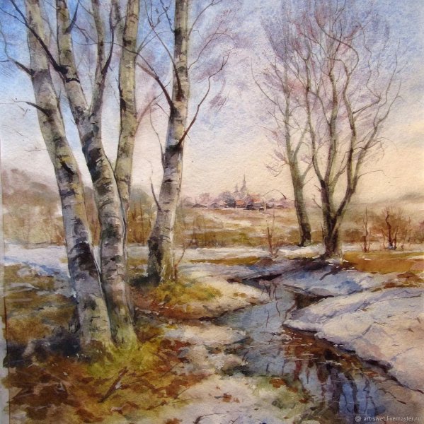 Ранняя Весна акварель