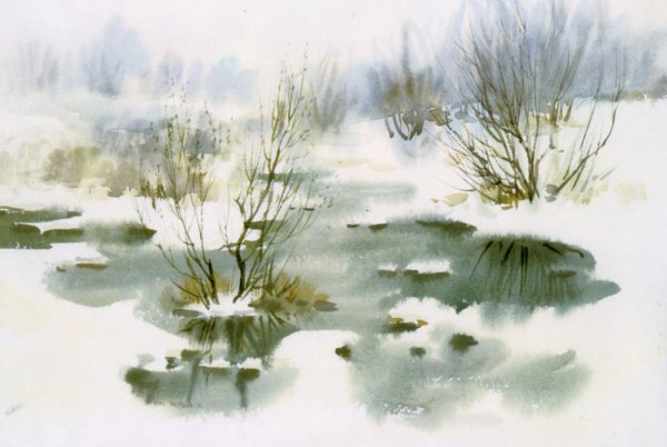 Ранняя Весна акварель