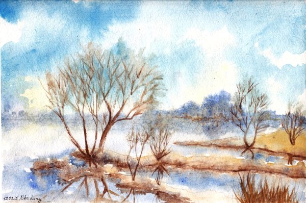 Татьяна Горбачевская зимние акварели