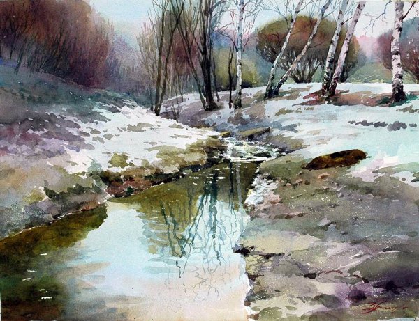 Крокусы-в монотипии