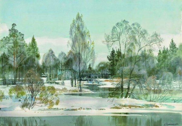 Весна акварель