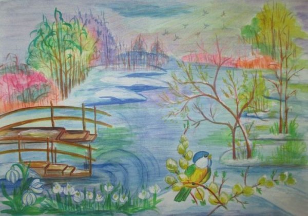 Весенние рисунки для детей