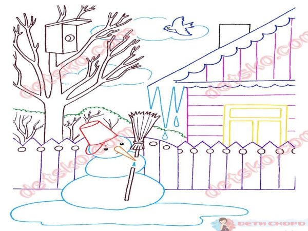 Весна карандашом