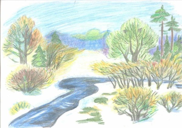 Рисунки весны для срисовки