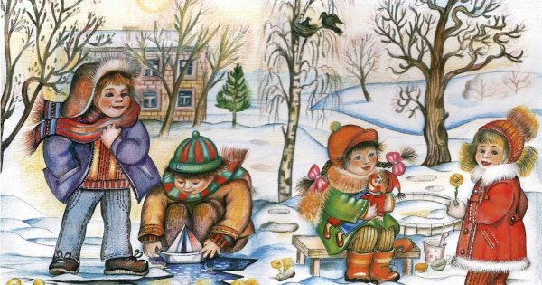 Весенний лес для детей