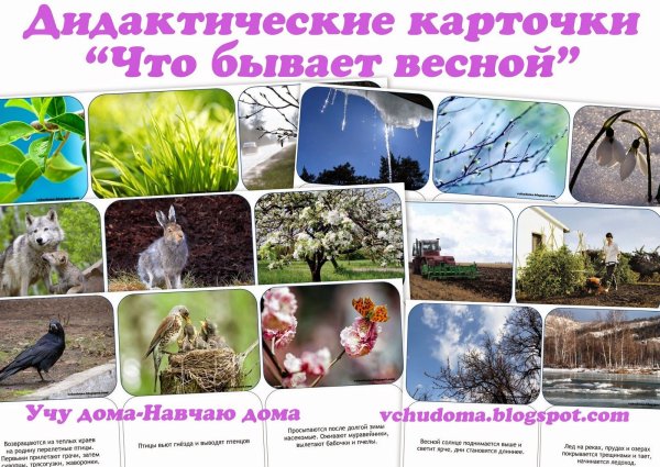 Весенние месяцы для детского сада