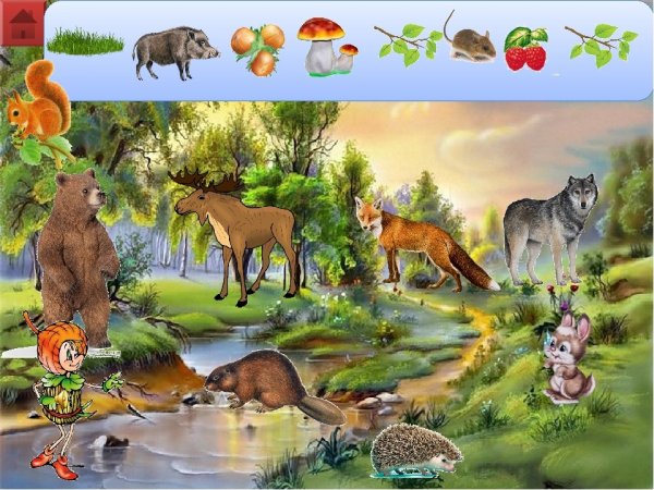 Жизнь животных зимой в лесу