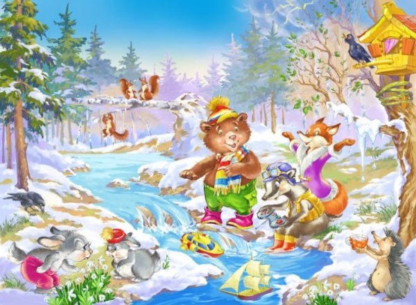 Карточки ранней весны для дошкольников