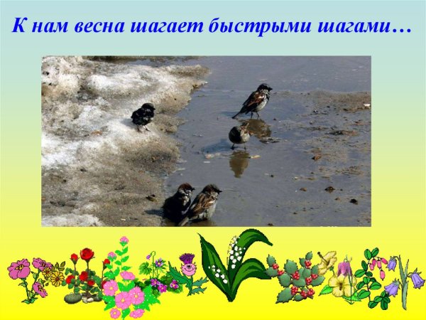 К нам Весна шагает быстрыми шагами стихотворение