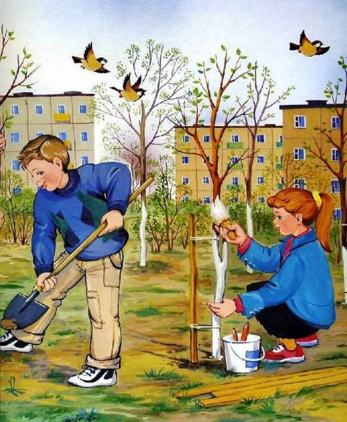 Весенняя картина для детей