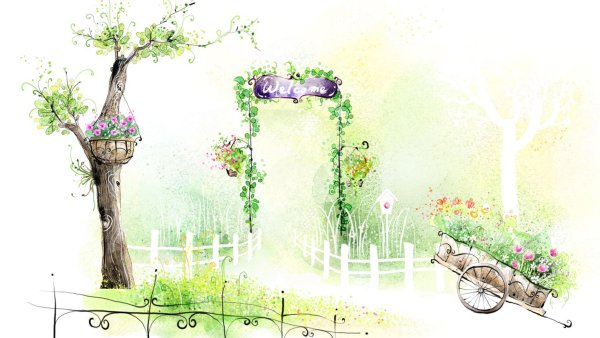 Весна акварель