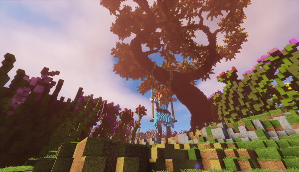 Осенний пейзаж в МАЙНКРАФТЕ