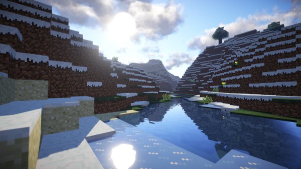 Майнкрафт биомы с шейдерами