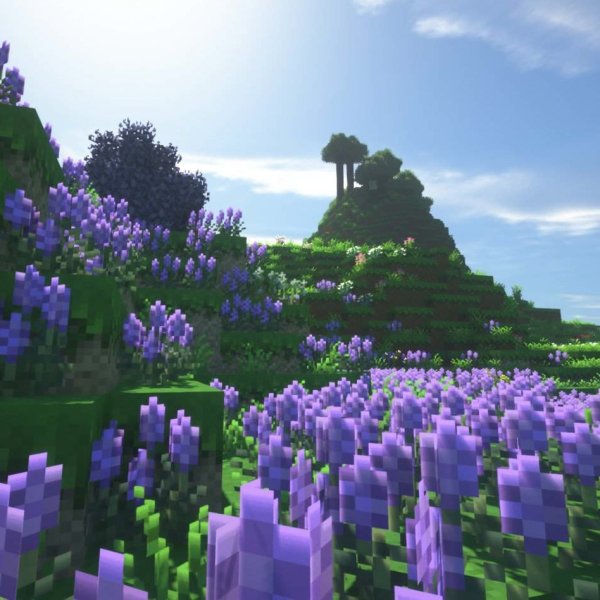 Поляна цветов в МАЙНКРАФТЕ