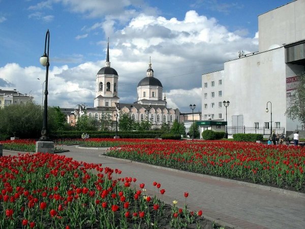 Новособорная Томск весной