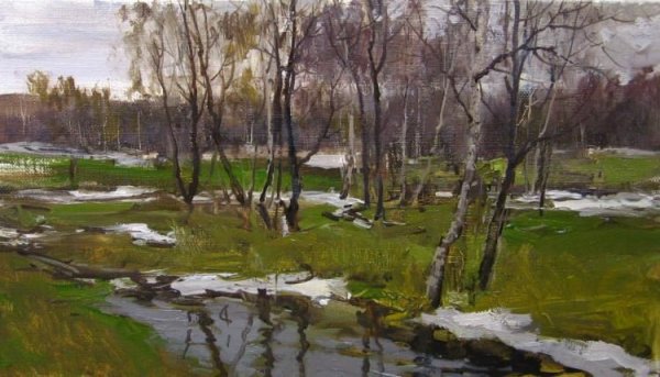 «Ранняя Весна в Абрамцево» Левитан