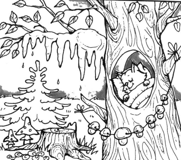 Раскраска. Весна
