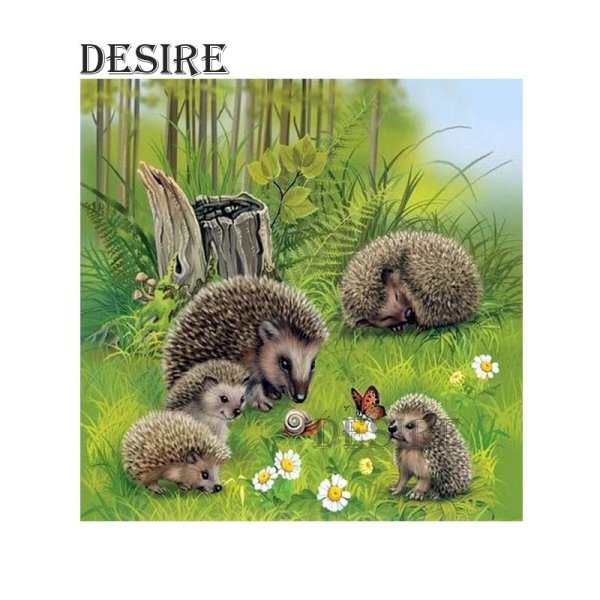 Картина Ежи серия Дикие животные Автор п.с Меньшикова