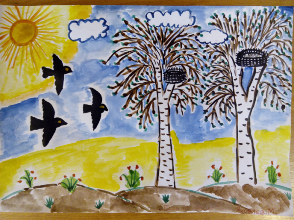 Прилетают перелетные птицы весной