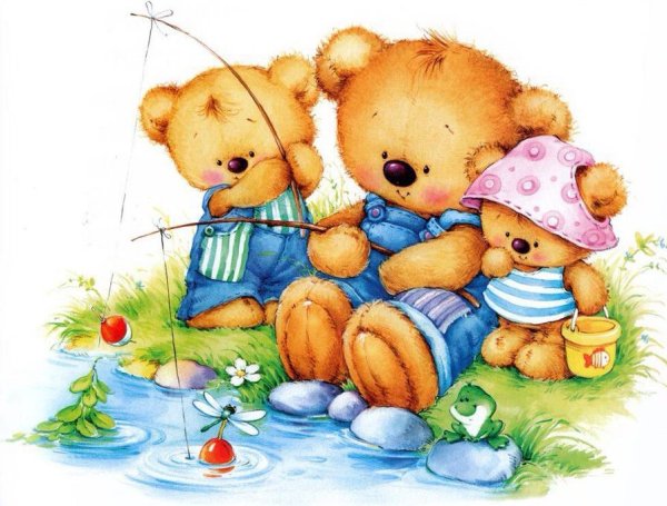 Рисунки Марины Федотовой медвежата