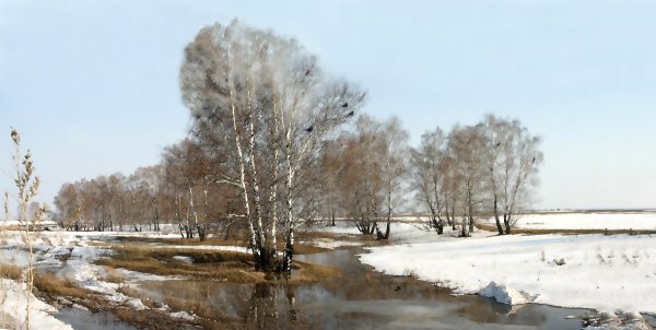 Ранняя Весна в деревне