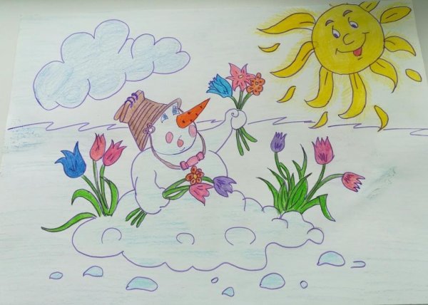 Весна рисунок для детей