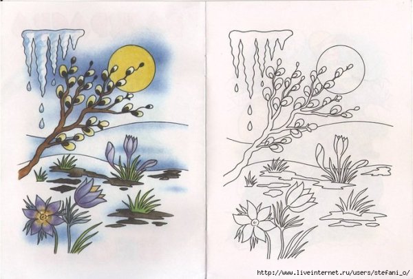 Рисунок на тему Весна карандашом