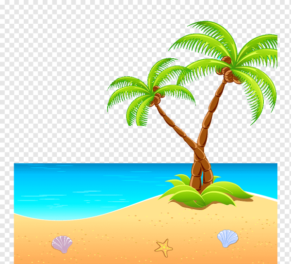 Море и Пальма детский рисунок