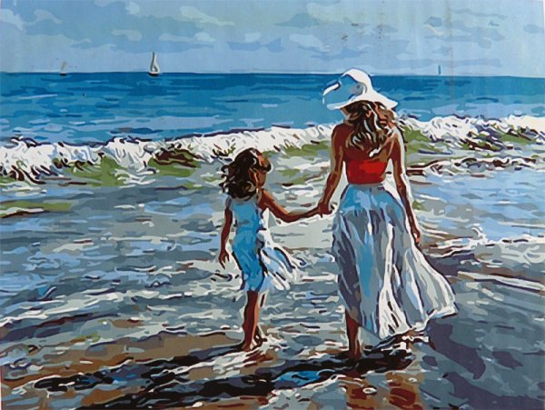 Мама с двумя детьми