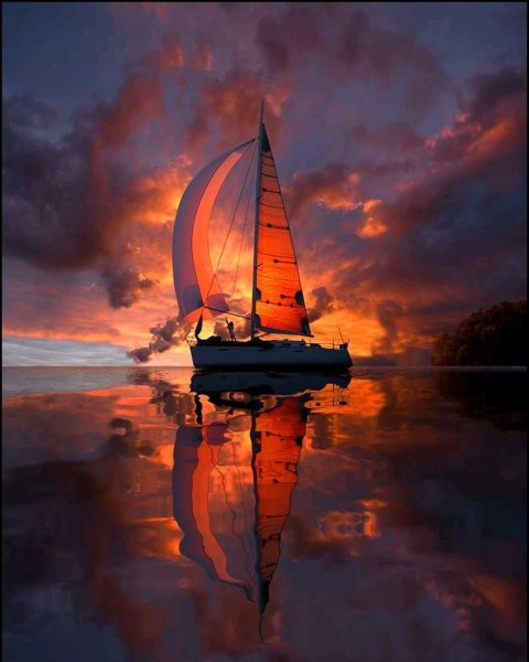 Корабль яхта парусник