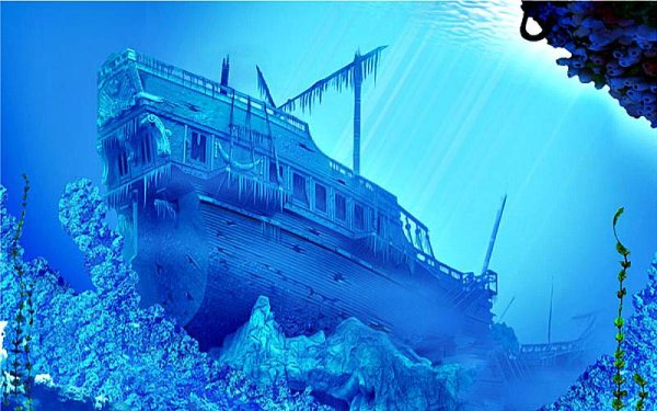 Корабль под водой