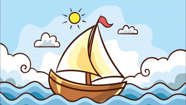 Кораблик мультяшный