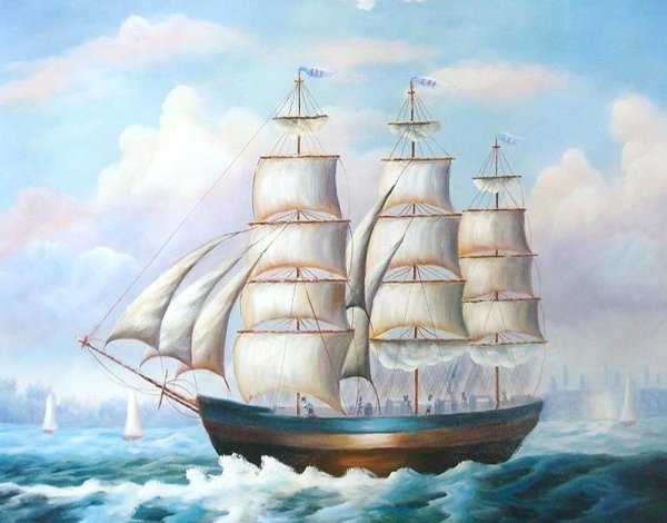 Корабль красками