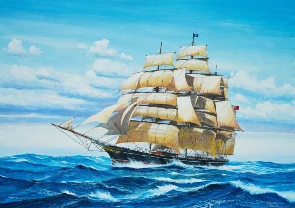 Корабль в море