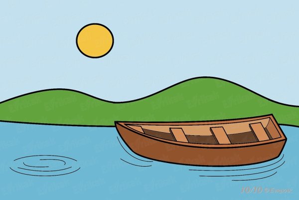 Лодка рисование для детей