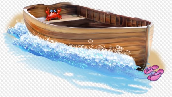 Лодка мультяшная