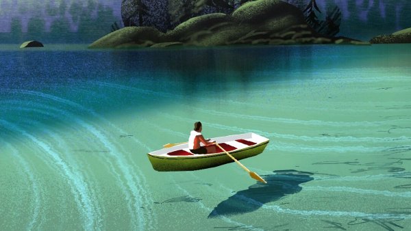 Лодка в море