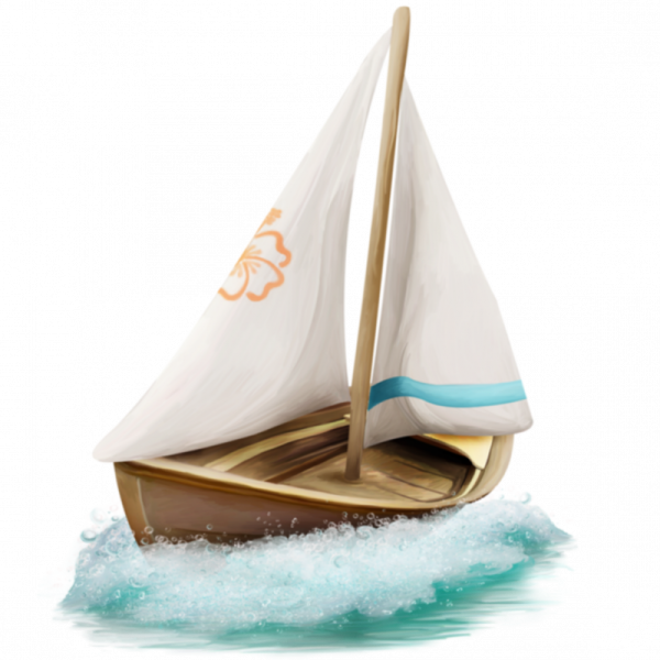 Кораблик на белом фоне