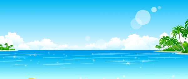 Морские пейзажи на прозрачном фоне