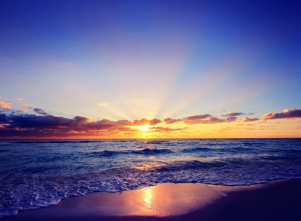 Закат на море