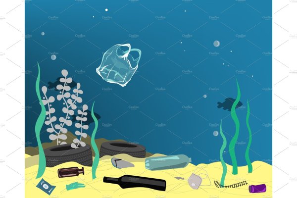 Пластиковые отходы в океане вектор