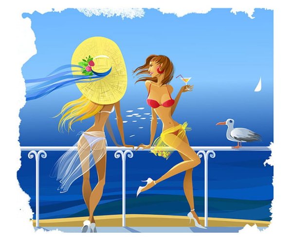 Пляж рисунок